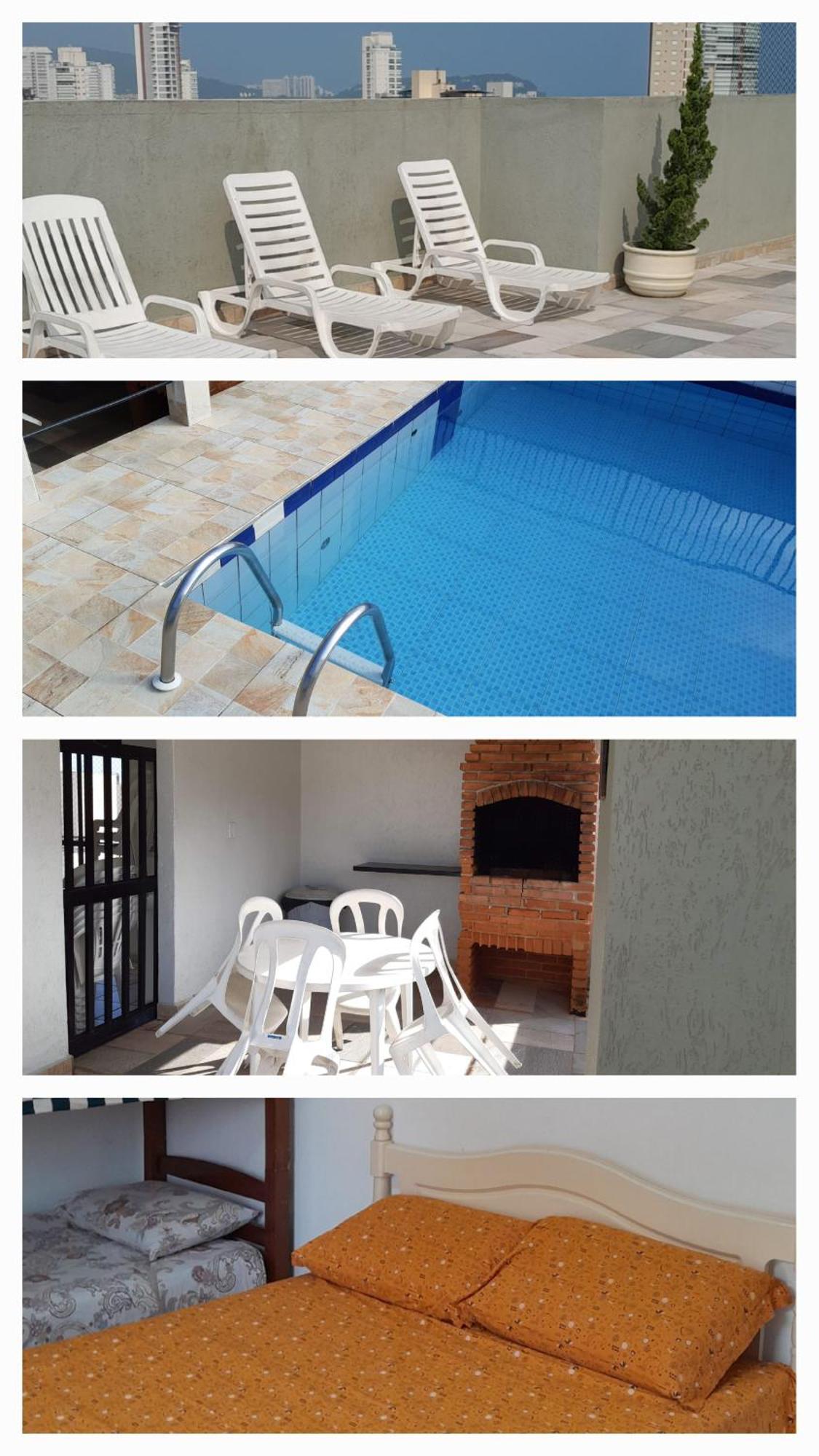 Apartament 500M Da Praia, Predio Cm Piscina, 1Garagem, Wi-Fi 300 Mbps, Centro De Guaruja, Proximo A Praia E Comercio, Horarios Check-In E Check-Out Flexiveis, Churrasqueira, Zewnętrze zdjęcie